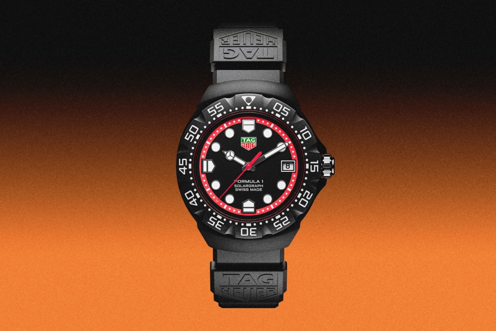 TAG Heuer Forumla 1 Solargraph on orange background