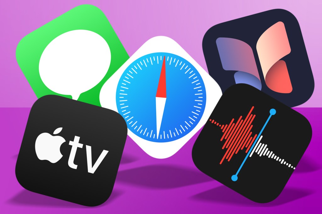 iOS 18 Messages, Journal, Apple TV+, Voice Memos, Safari icons