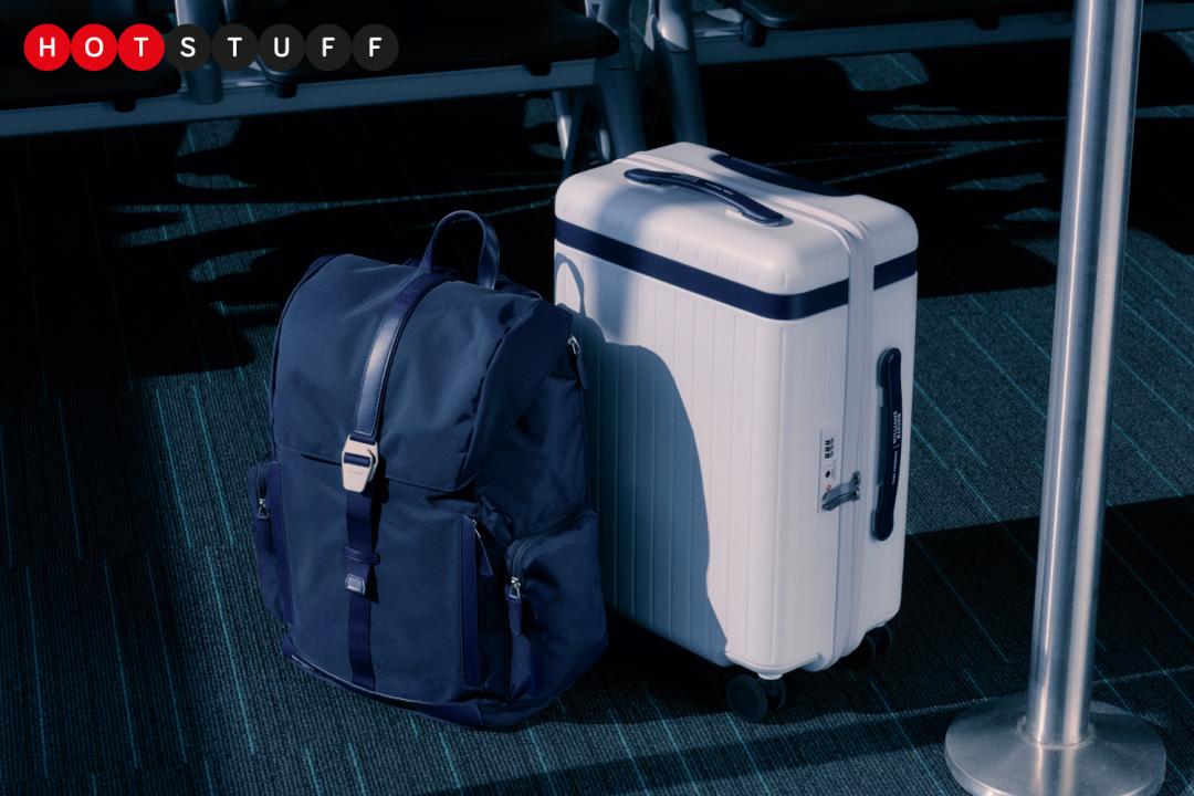 Carl Friedrik x Williams luggage on airport floor