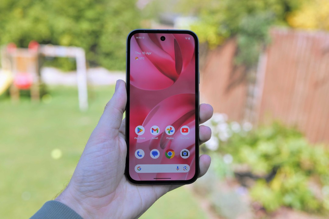 Google Pixel 9a in hand