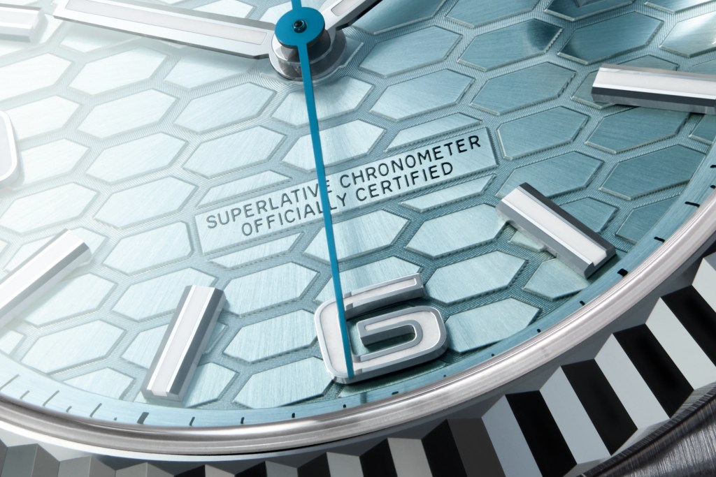 Rolex Land-Dweller dial close up