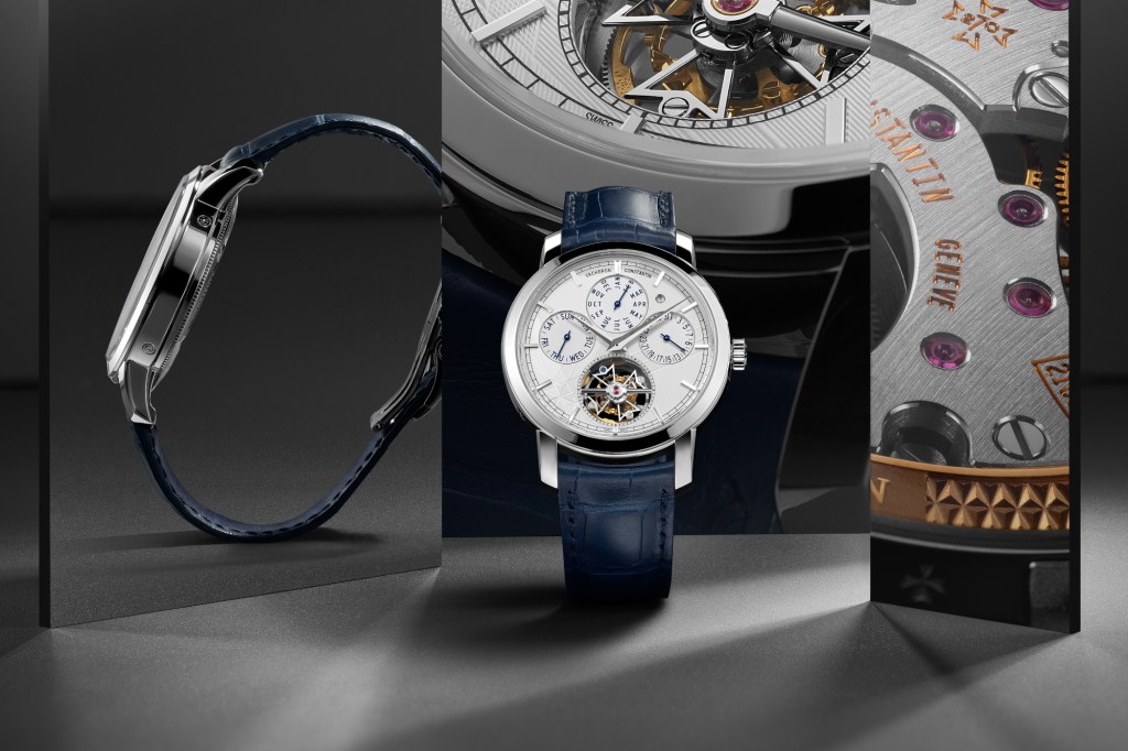 Vacheron Constantin Traditionnelle Tourbillon Perpetual Calendar in front of a mirror