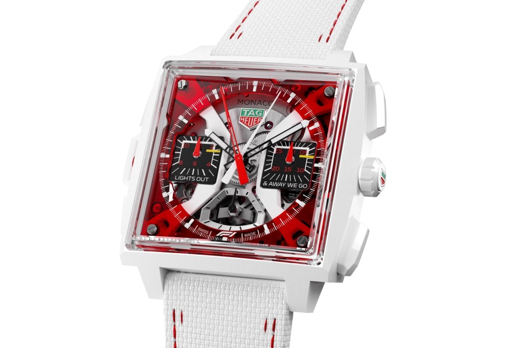TAG Heuer Monaco Split-Seconds Chronograph F1 Edition on white background