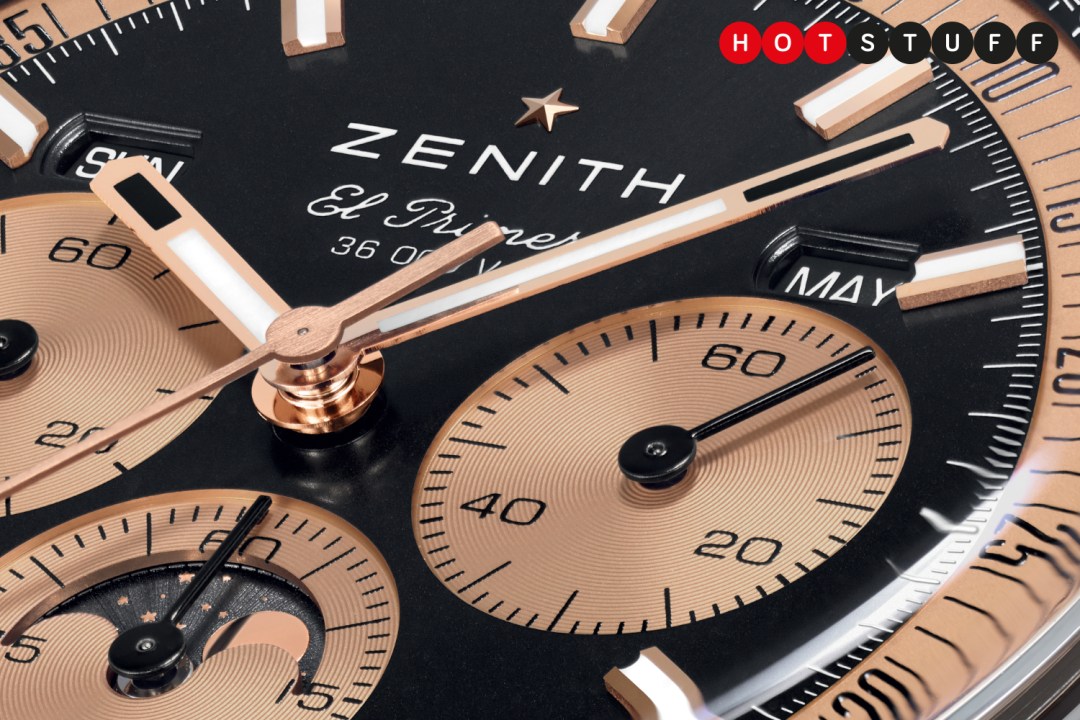 Zenith Chronomaster Original Triple Calendar Rose Gold dial close up