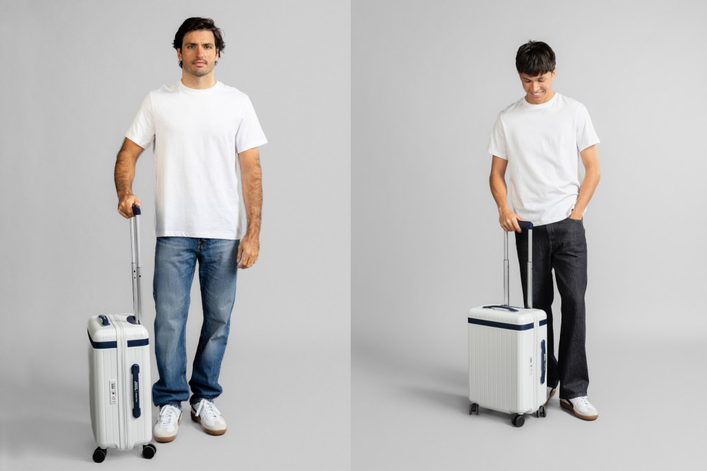 Carl Friedrik x Williams luggage with Carlos Sainz and Alex Albon