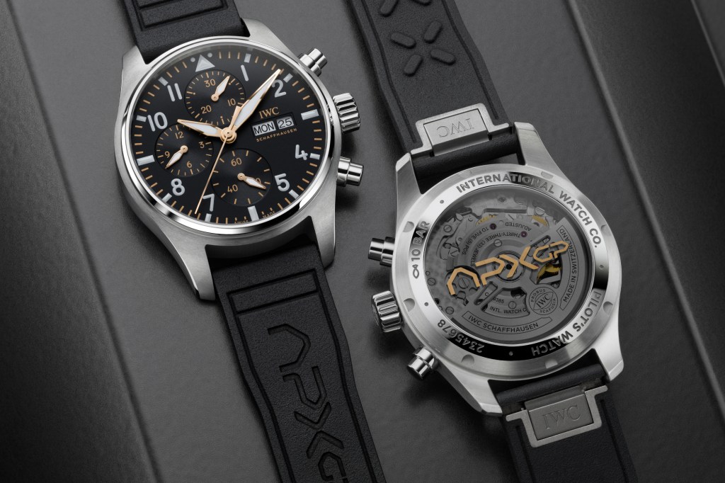 IWC Pilot’s Watch Chronograph APXGP on black background