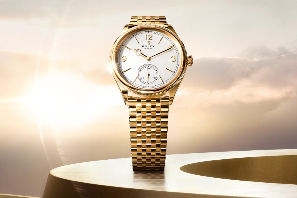 Rolex Perpetual 1908 on gold background