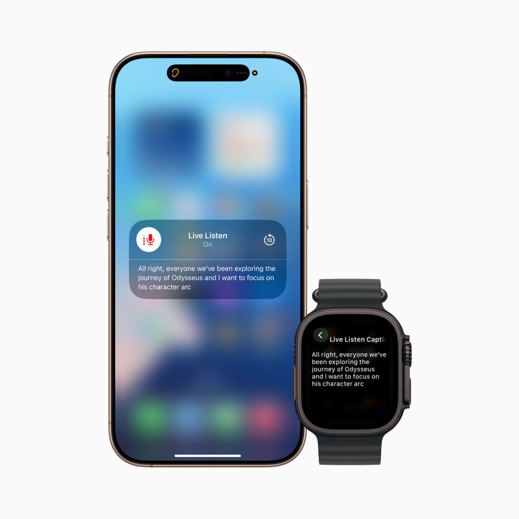 Live Listen feature on iPhone and Apple Watch
