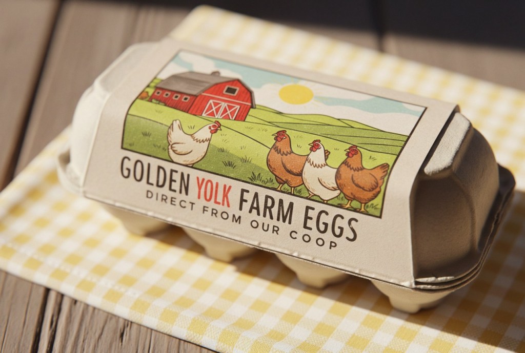 Egg box generated by Google Imagen 4