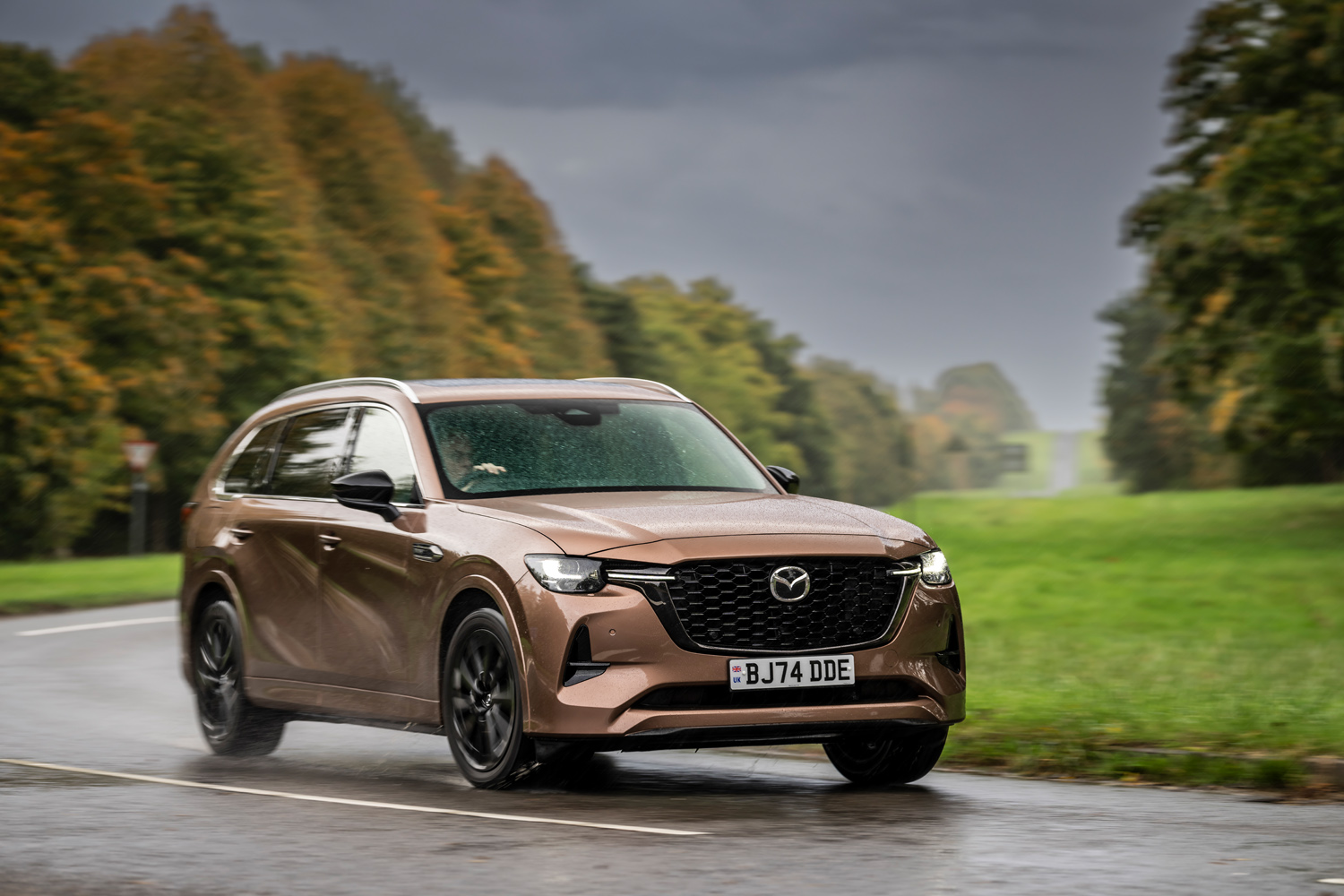 Mazda CX-80 review cornering front