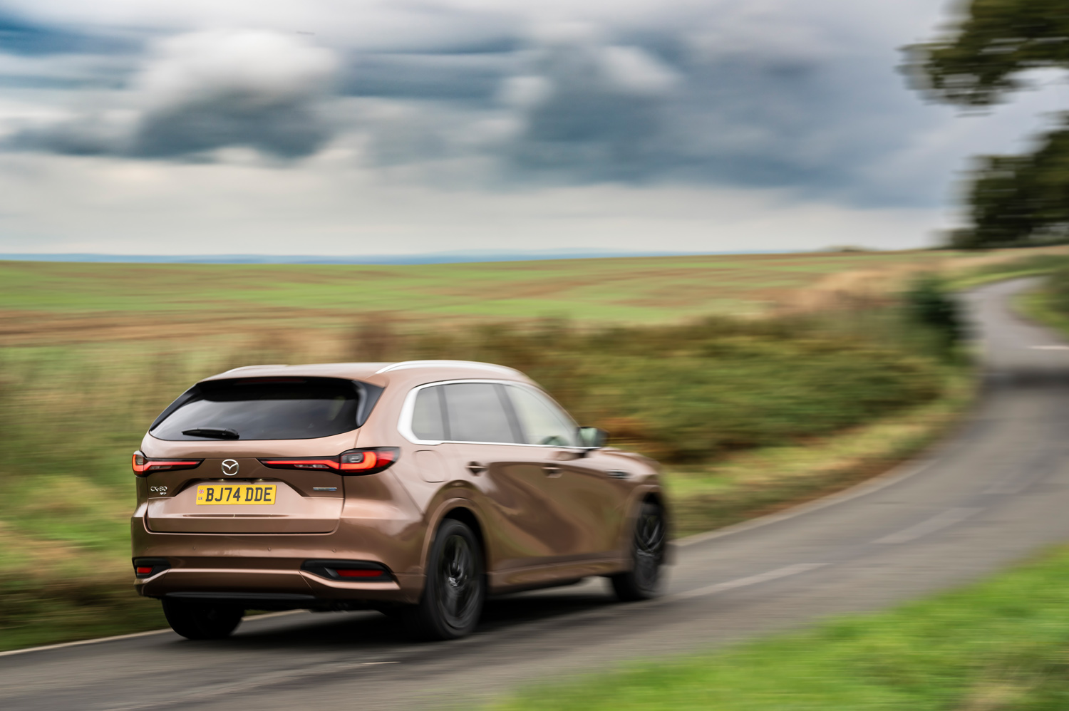 Mazda CX-80 review cornering rear