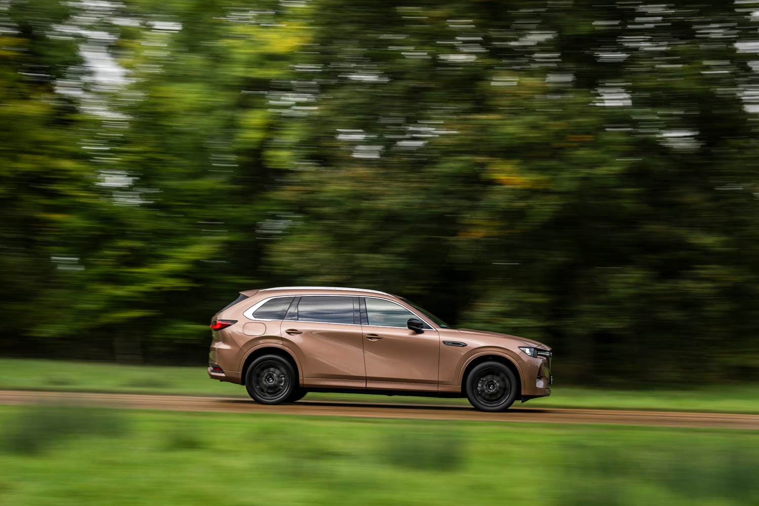 Mazda CX-80 review tracking side