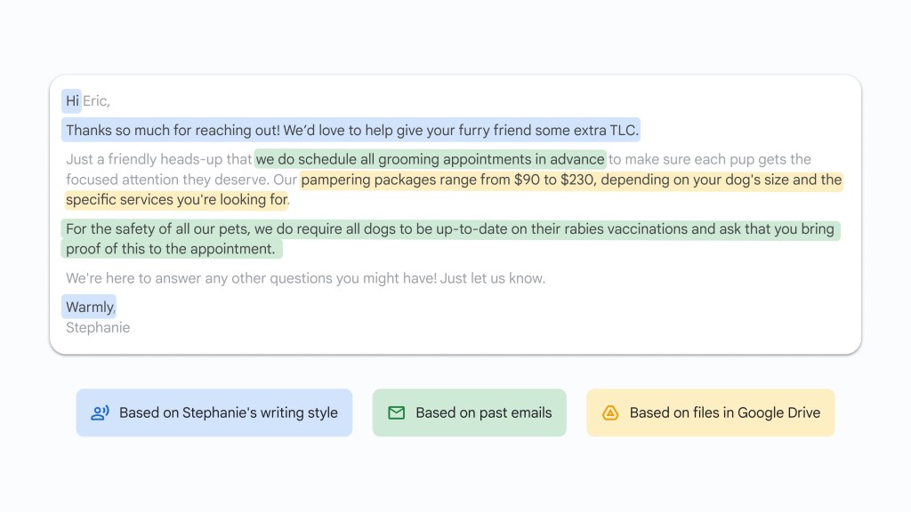 Personalised Smart Replies in Gmail