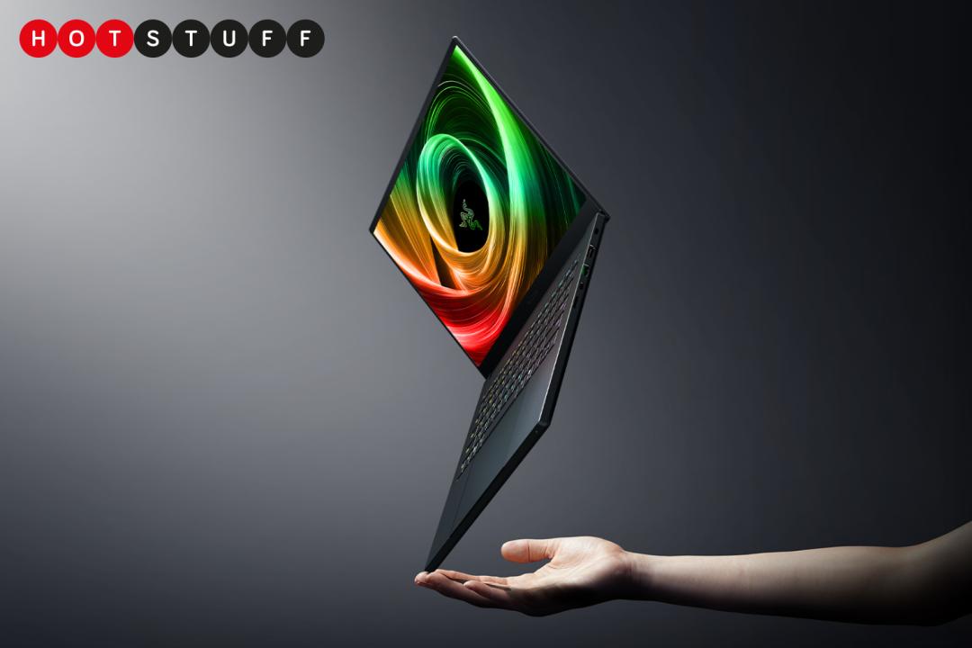 Razer Blade 14 held above a hand