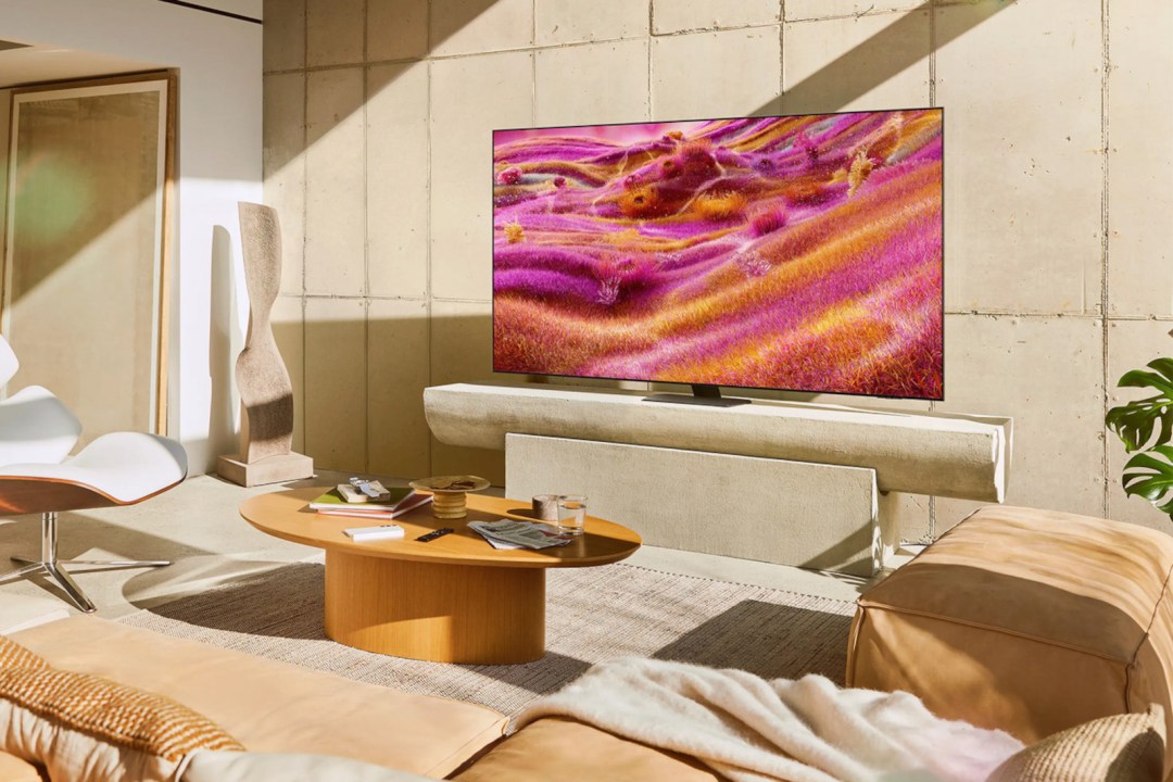 Samsung Neo TV in posh living room