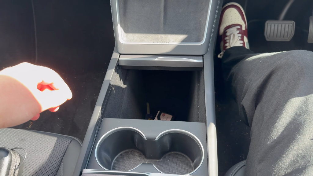 Tesla New Model Y interior storage