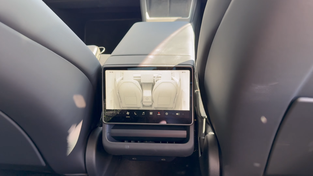 Rear display on the Tesla New Model Y