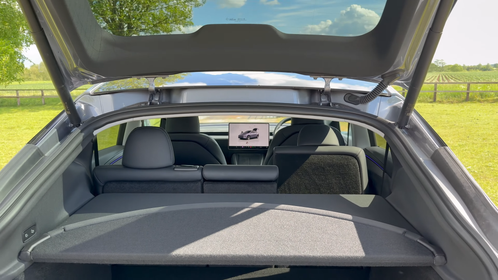 Boot and rear folding seats in Tesla New Model Y