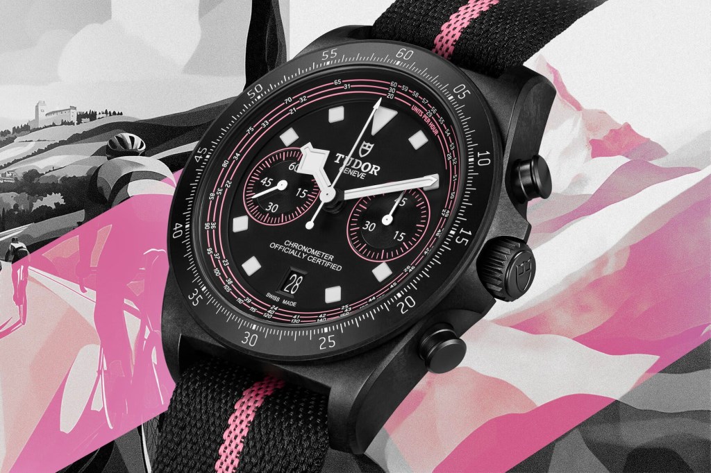 Tudor FXD Chrono “Pink” on cycling background