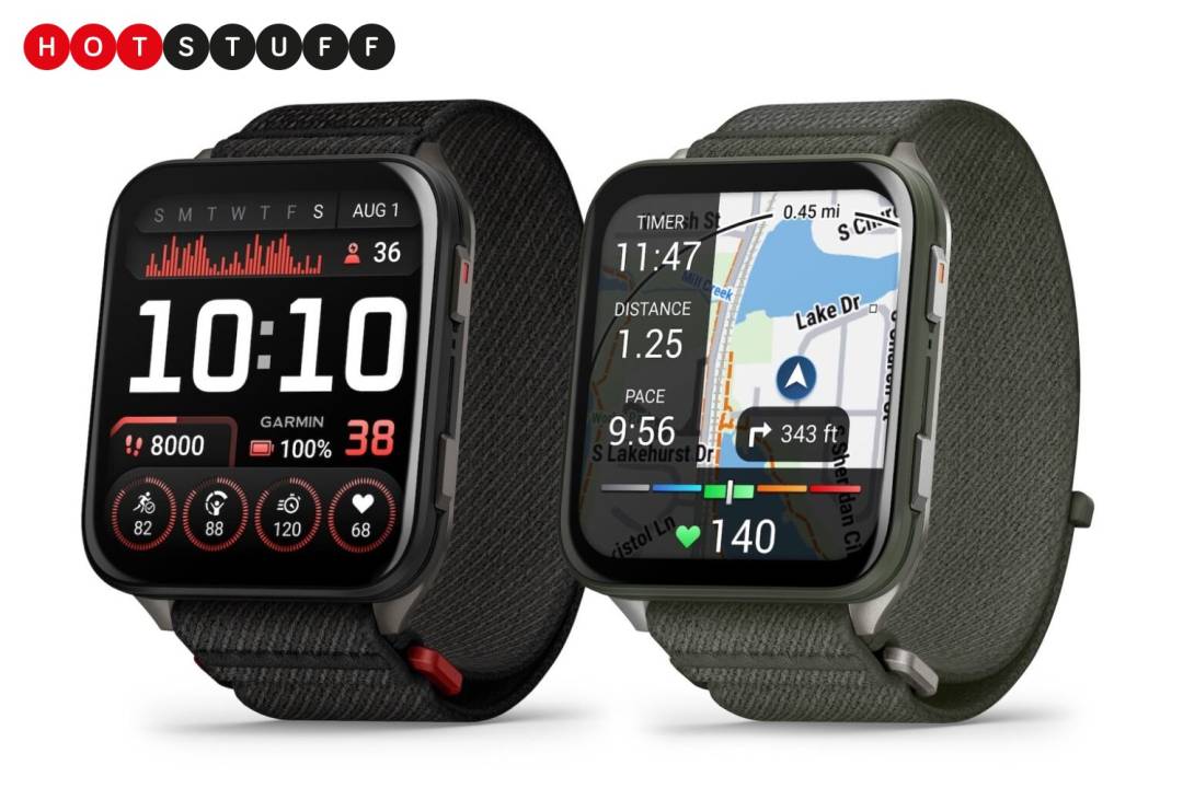 Two Garmin Venu X1 smartwatches side by side