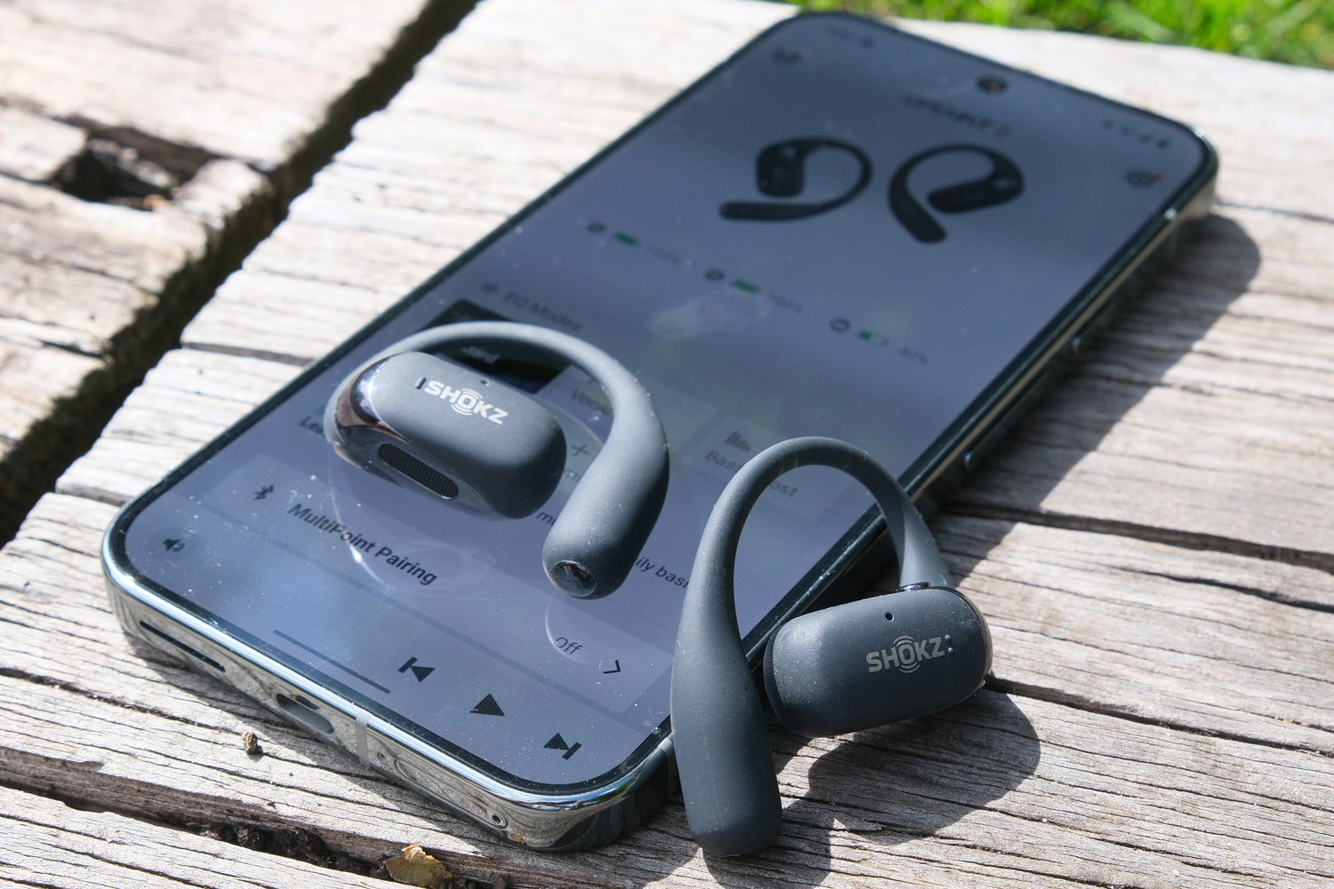 Shokz Open Fit 2 review with phone