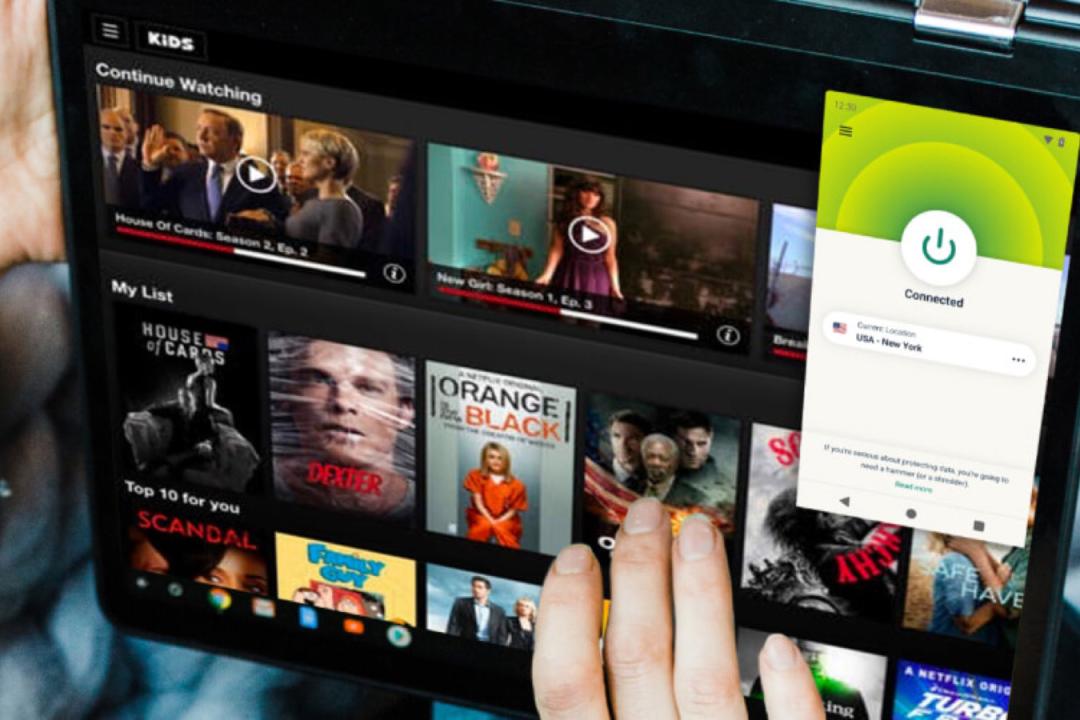 Watching Netflix using ExpressVPN