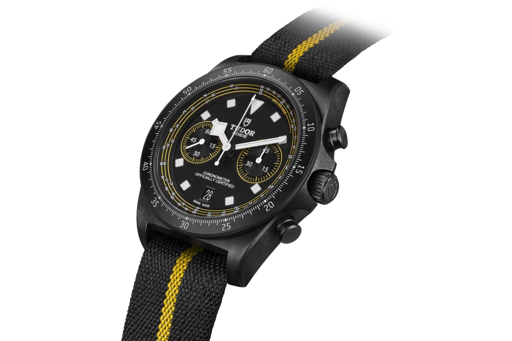 Tudor Pelagos FXD Chrono “Yellow” on white background