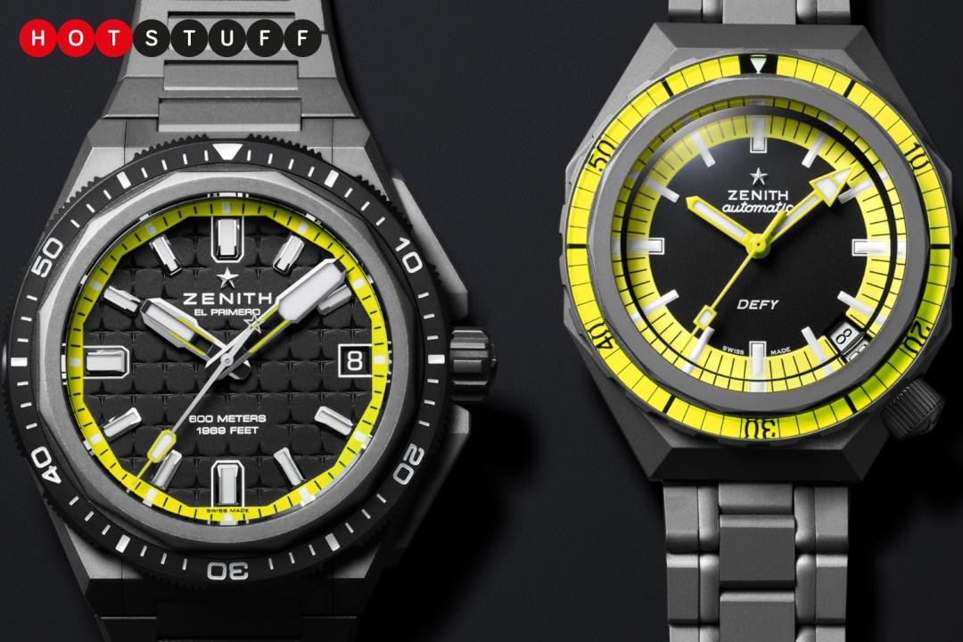 Zenith Defy Diver both models, on grey background