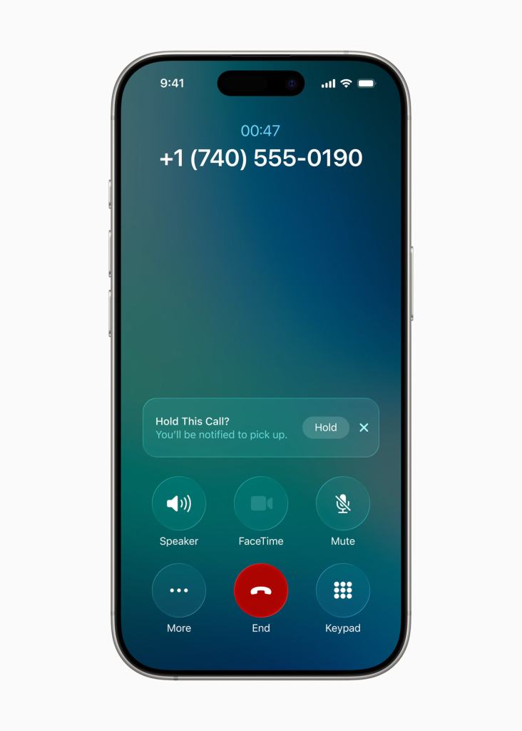 Close-up of Hold Assist in iOS 26