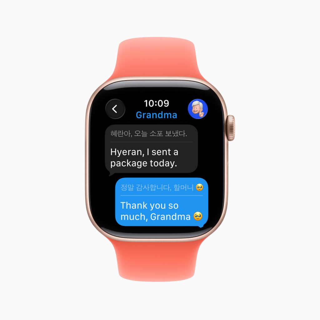 Live Translate in Messages on watchOS 26 