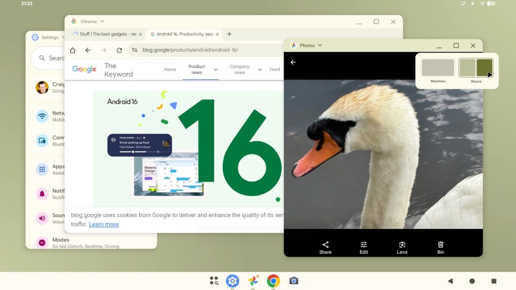 An actual desktop