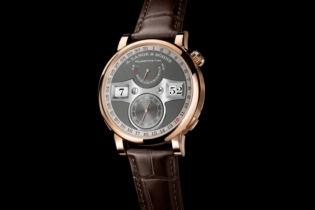 A.Lange & Söhne Zeitwerk Date on black background