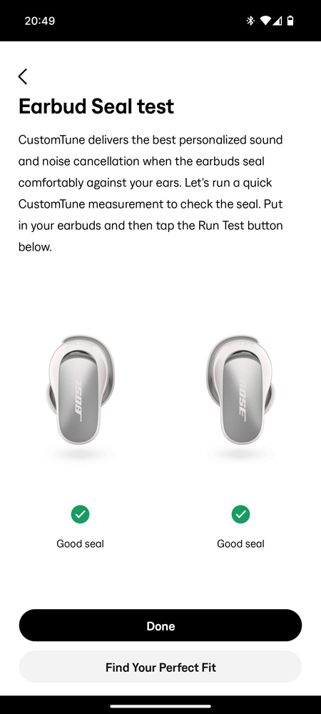 Bose Quietcomfort Ultra earbuds 2nd gen review ap ear tip seal test