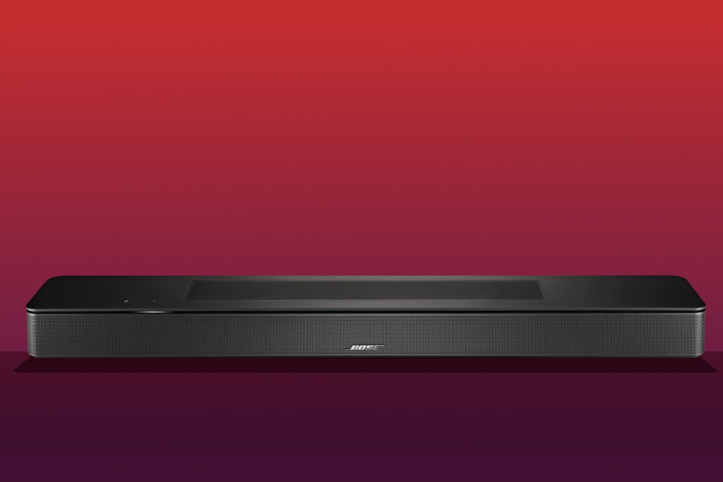 Bose Smart Soundbar on red background