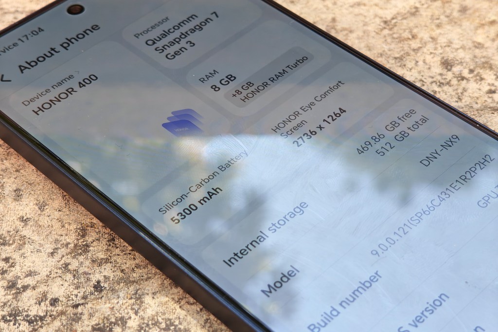 Honor 400 review stats