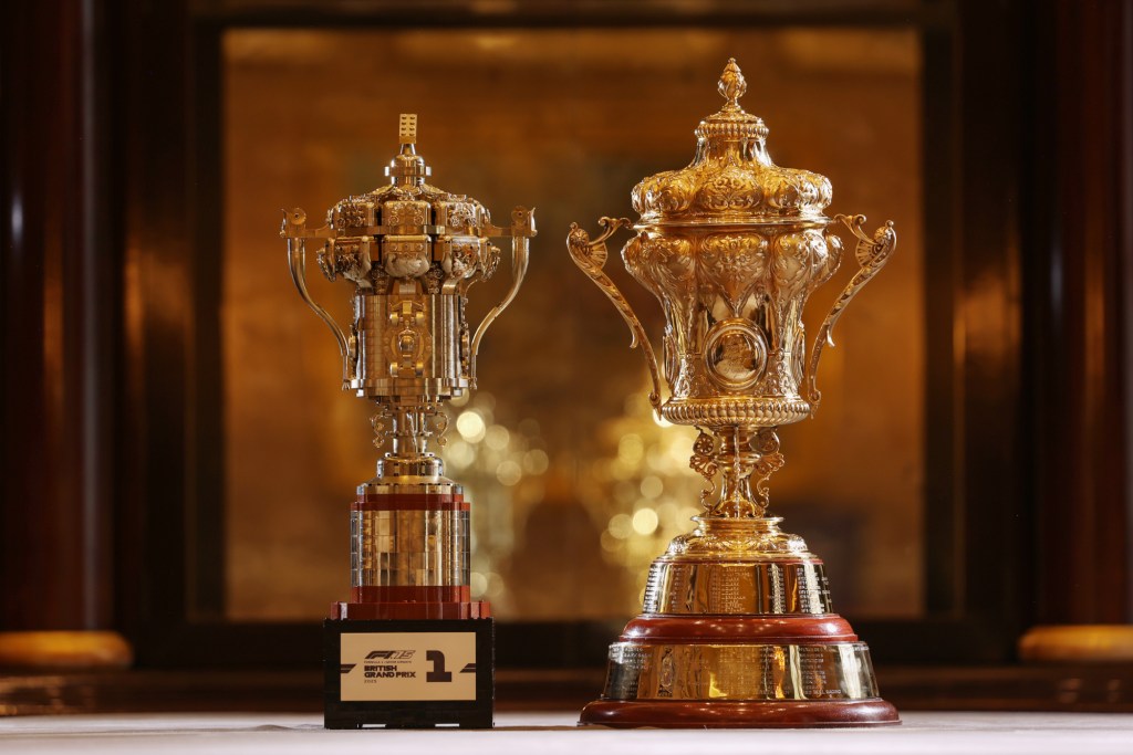 Lego Silverstone Trophy in trophy room