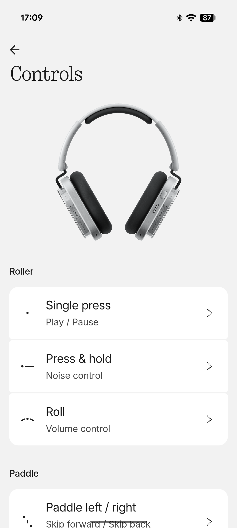 Nothing Headphones 1 controls