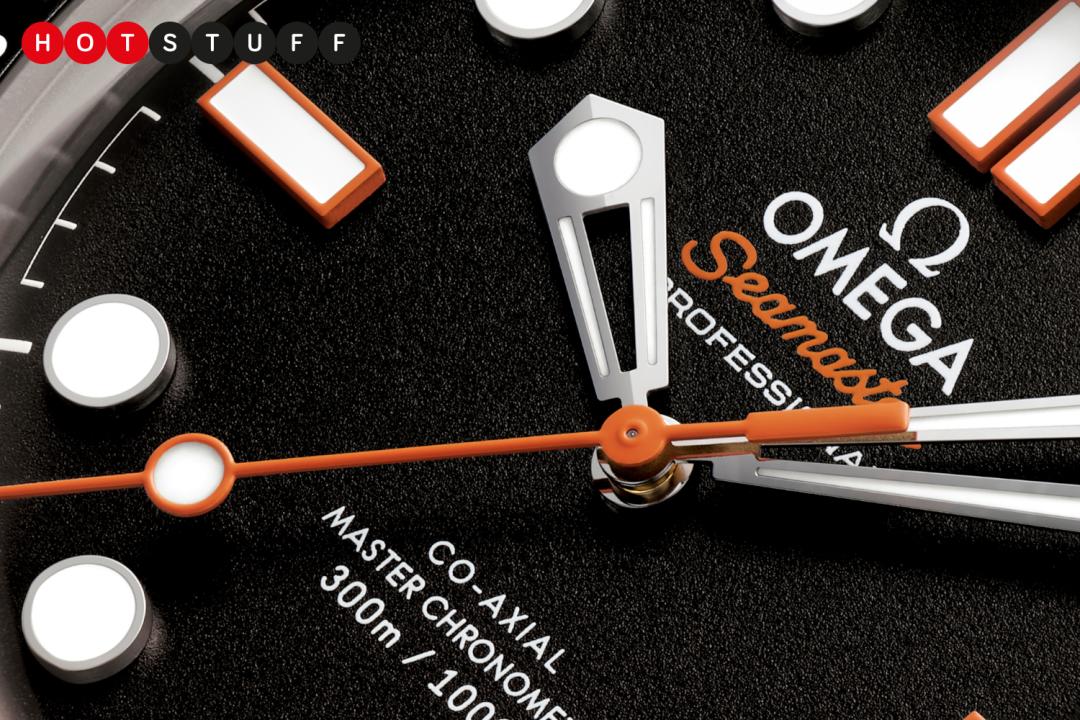 Omega Seamaster Orange dial close up