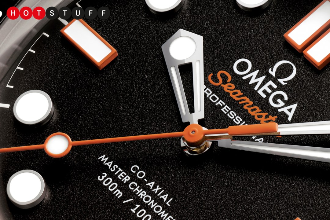 Omega Seamaster Orange dial close up