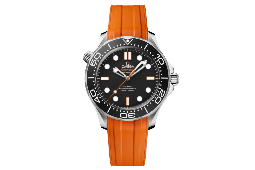 Omega Seamaster Orange on white background
