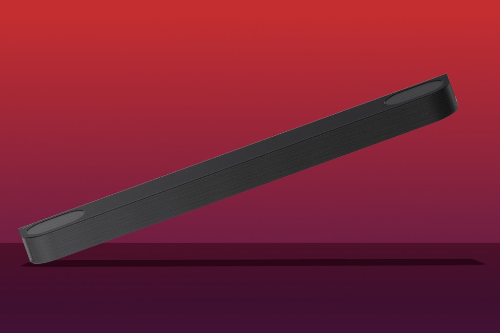 Sony Bravia Theatre Bar 6 on red background