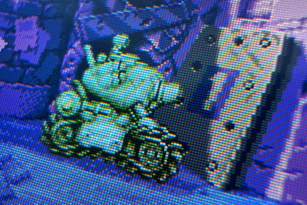 Close up of Neo Geo Super Pocket display