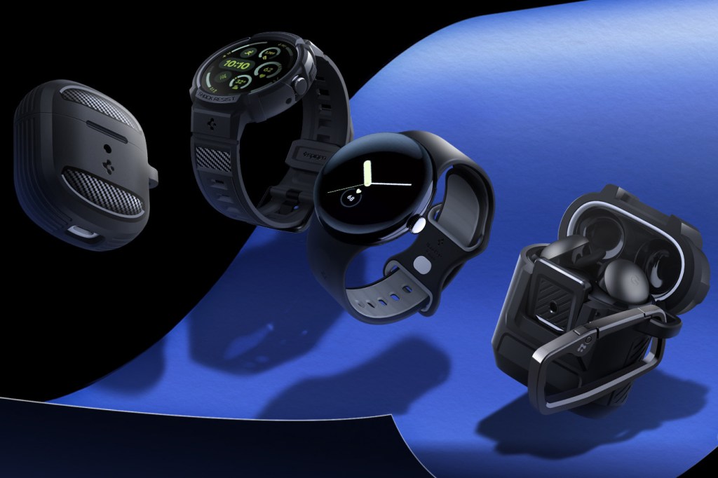 Spigen cases for Pixel Watch 4 and Pixel Buds 2A