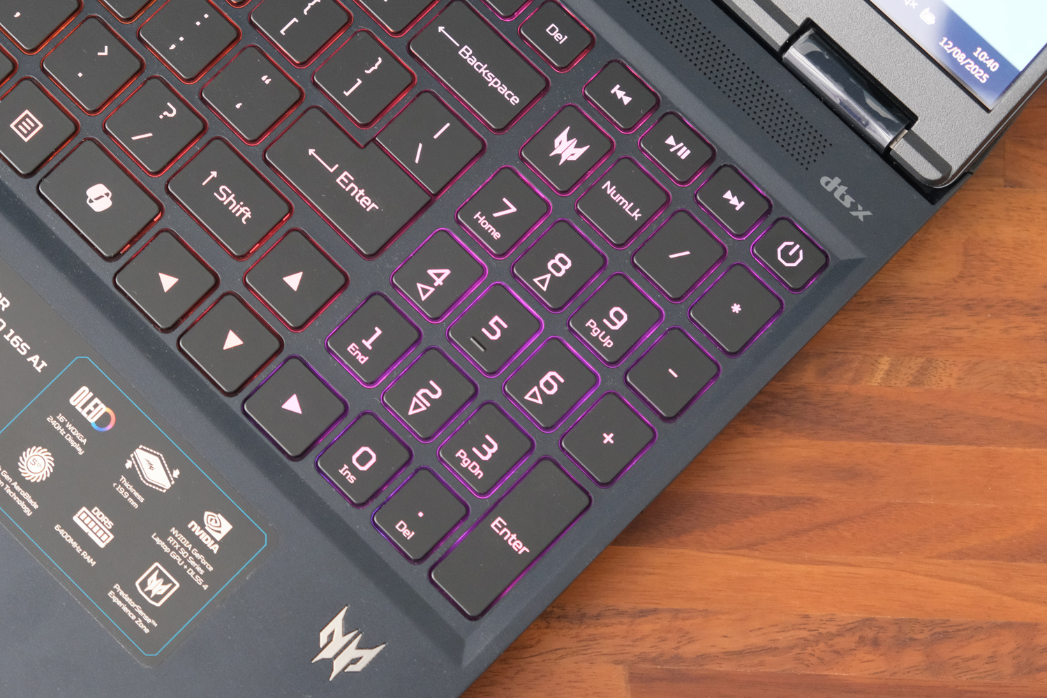 Acer Predator Helios Neo 16S AI review number pad