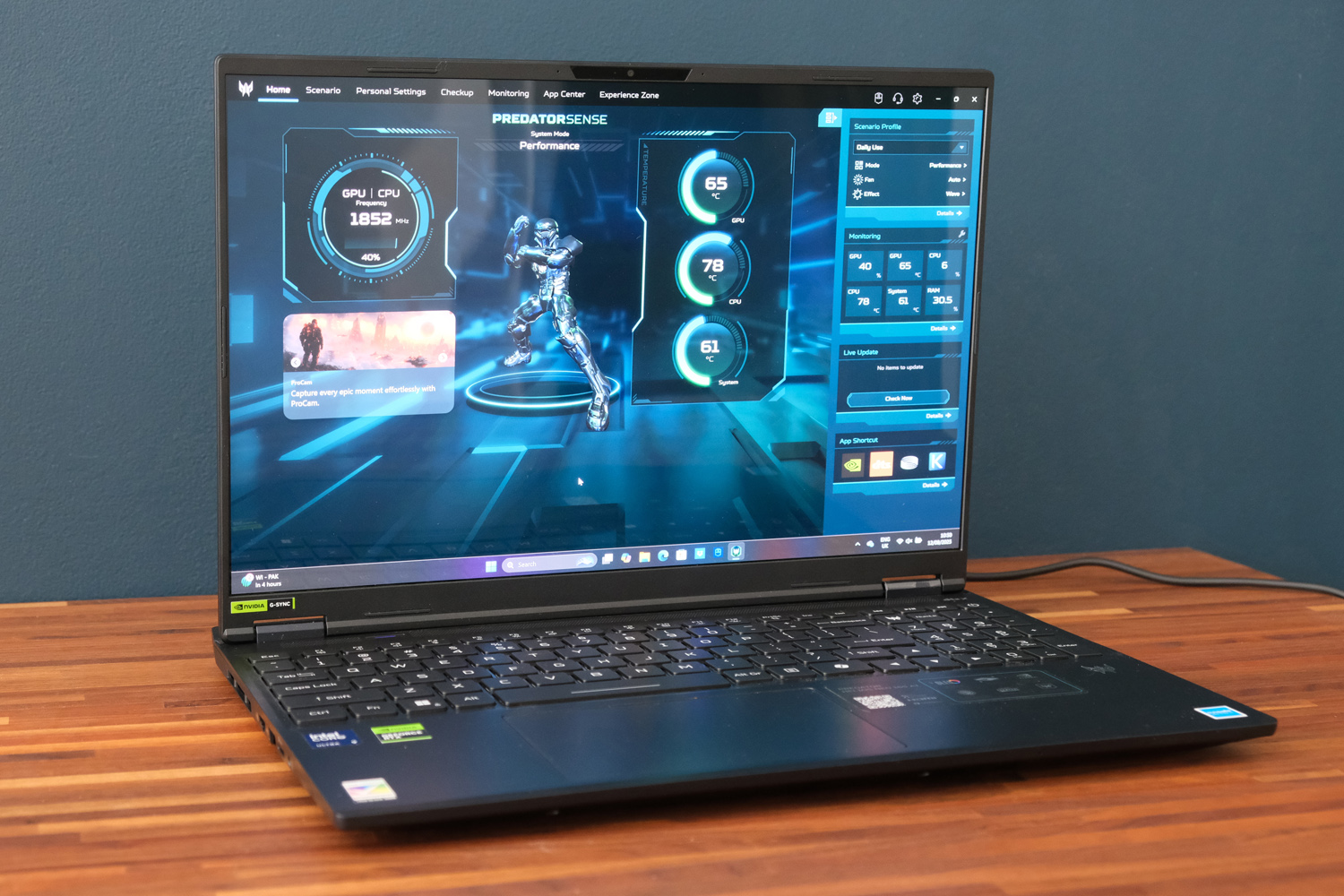 Acer Predator Helios Neo 16S AI review software