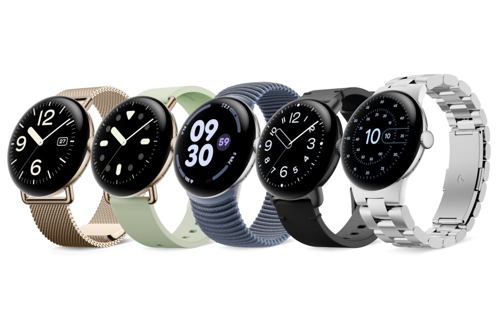 Google Pixel Watch 4 collection on white background