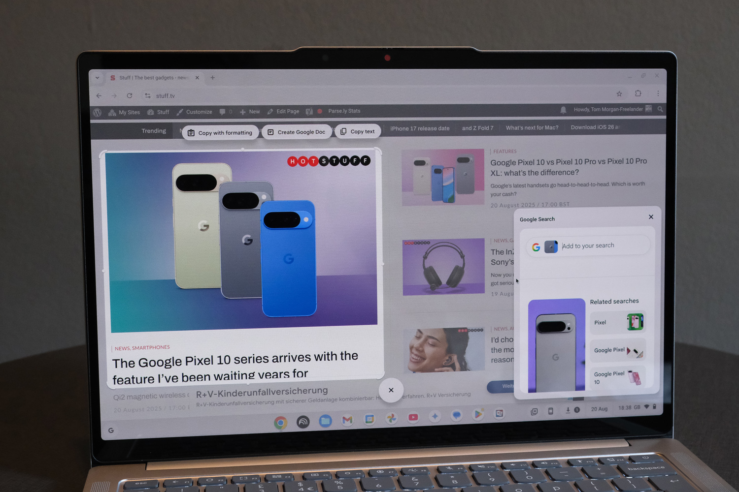 Lenovo Chromebook Plus 14 review screen search