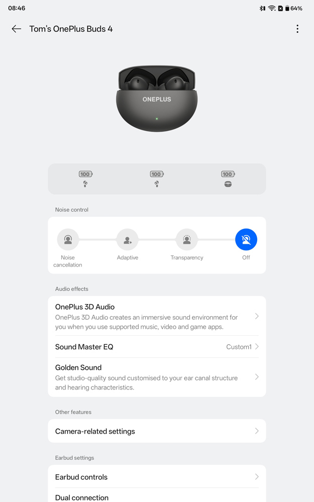 OnePlus Buds 4 review app home