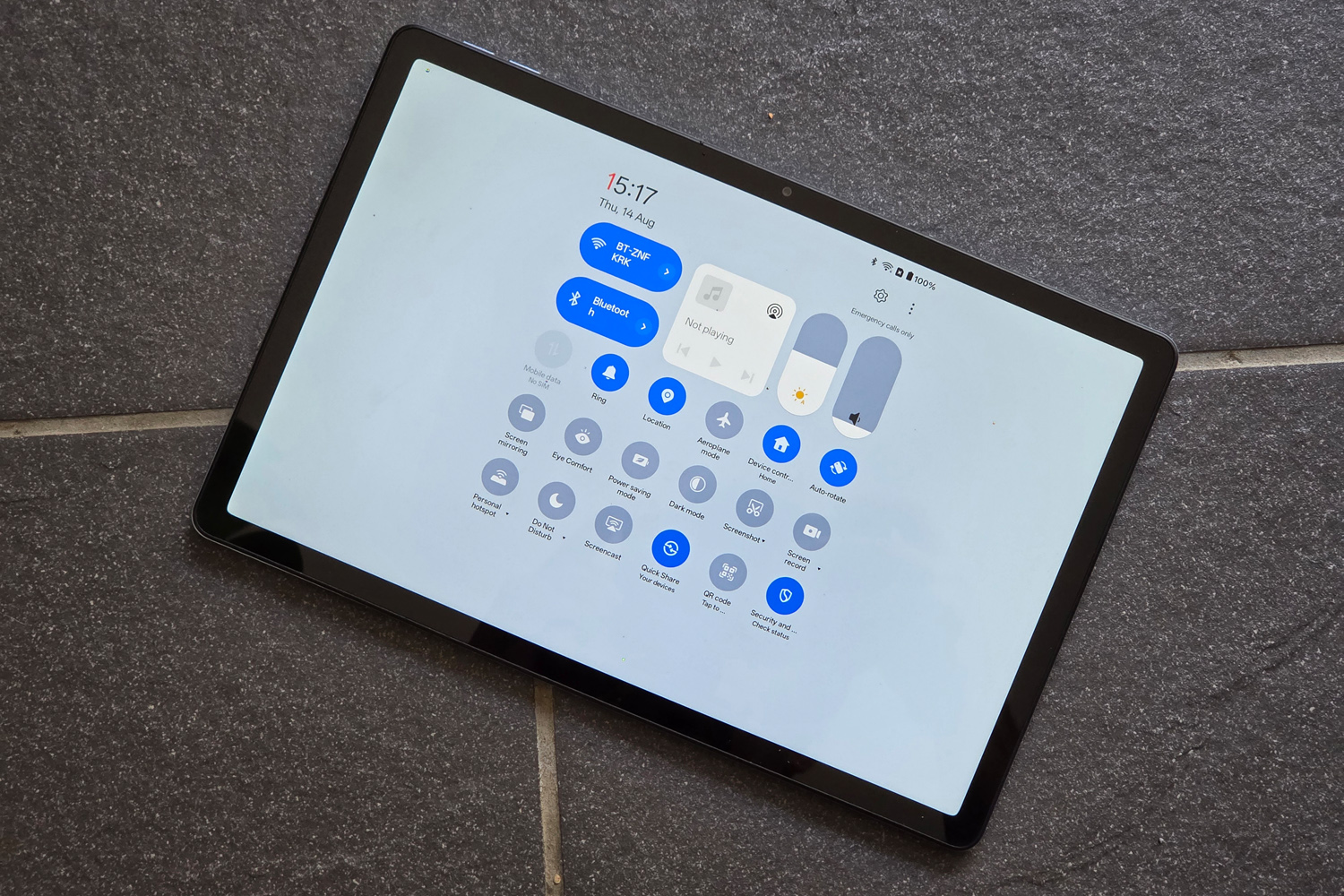 OnePlus Pad Lite review quick settings