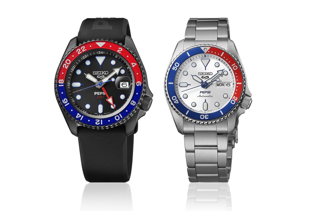 Seiko Pepsi models on white background